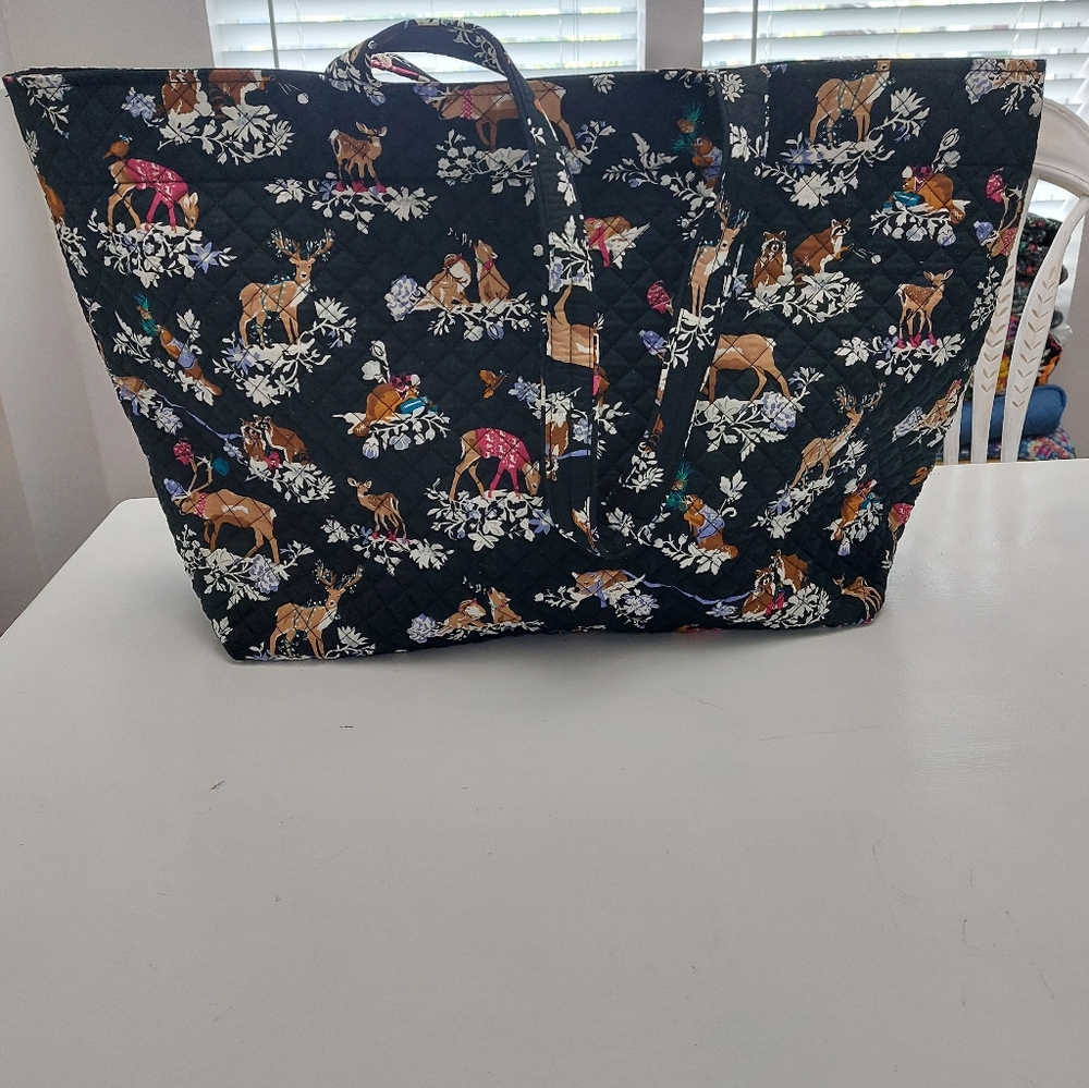 Vera Bradley Grand Tote Merry Mischief Black NWOT